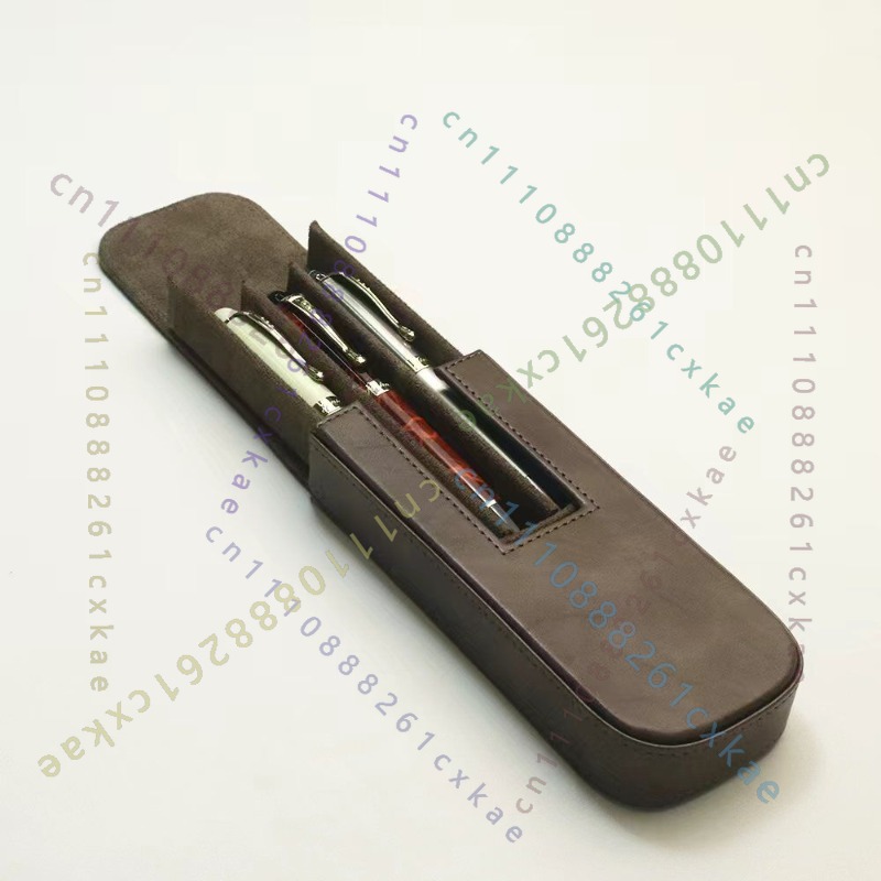 Leather Fountain Pen Case 3 Slots Pouch - Футляр для хранения ручек на 3