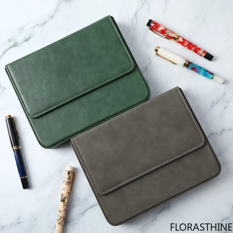 Leather Fountain Pen Case 3 Slots Pouch - Роскошный футляр для ручек из искусственной