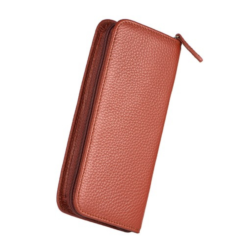 Leather Fountain Pen Case 3 Slots Pouch - Чехол для перьевой ручки из натуральной