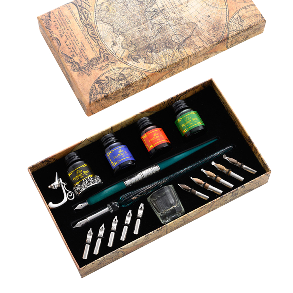Уникальный набор для каллиграф – обзор и цена Glass Dip Pen Calligraphy Ink Set