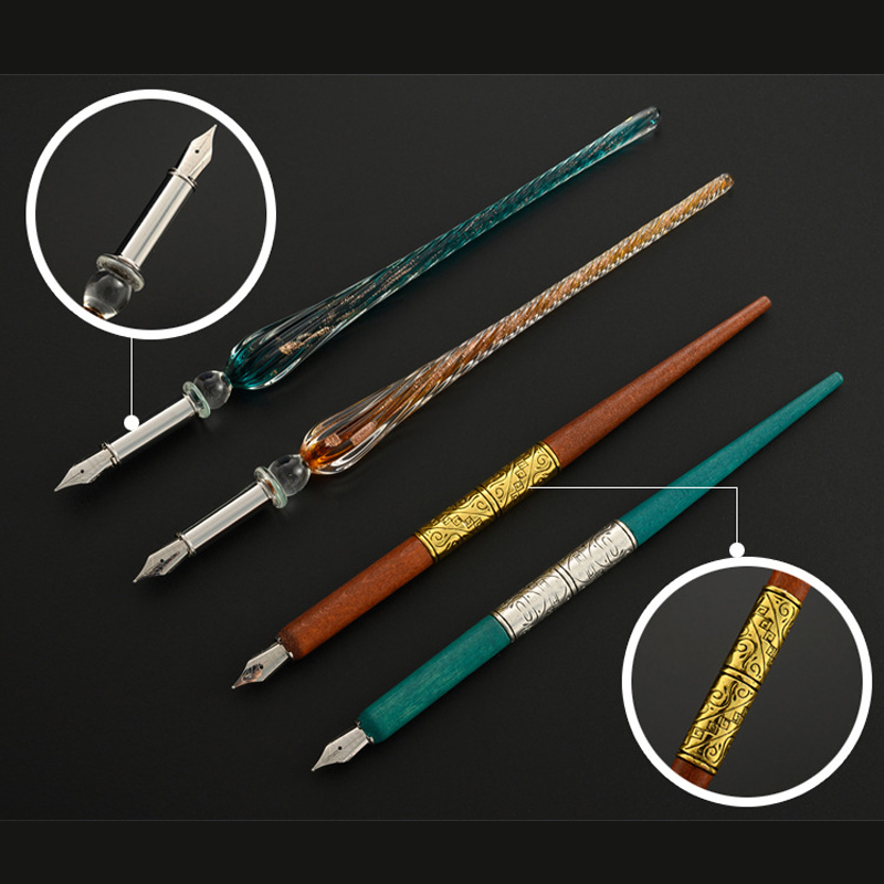 Набор стеклянных перьевых руче – обзор и цена Glass Dip Pen Calligraphy Ink Set