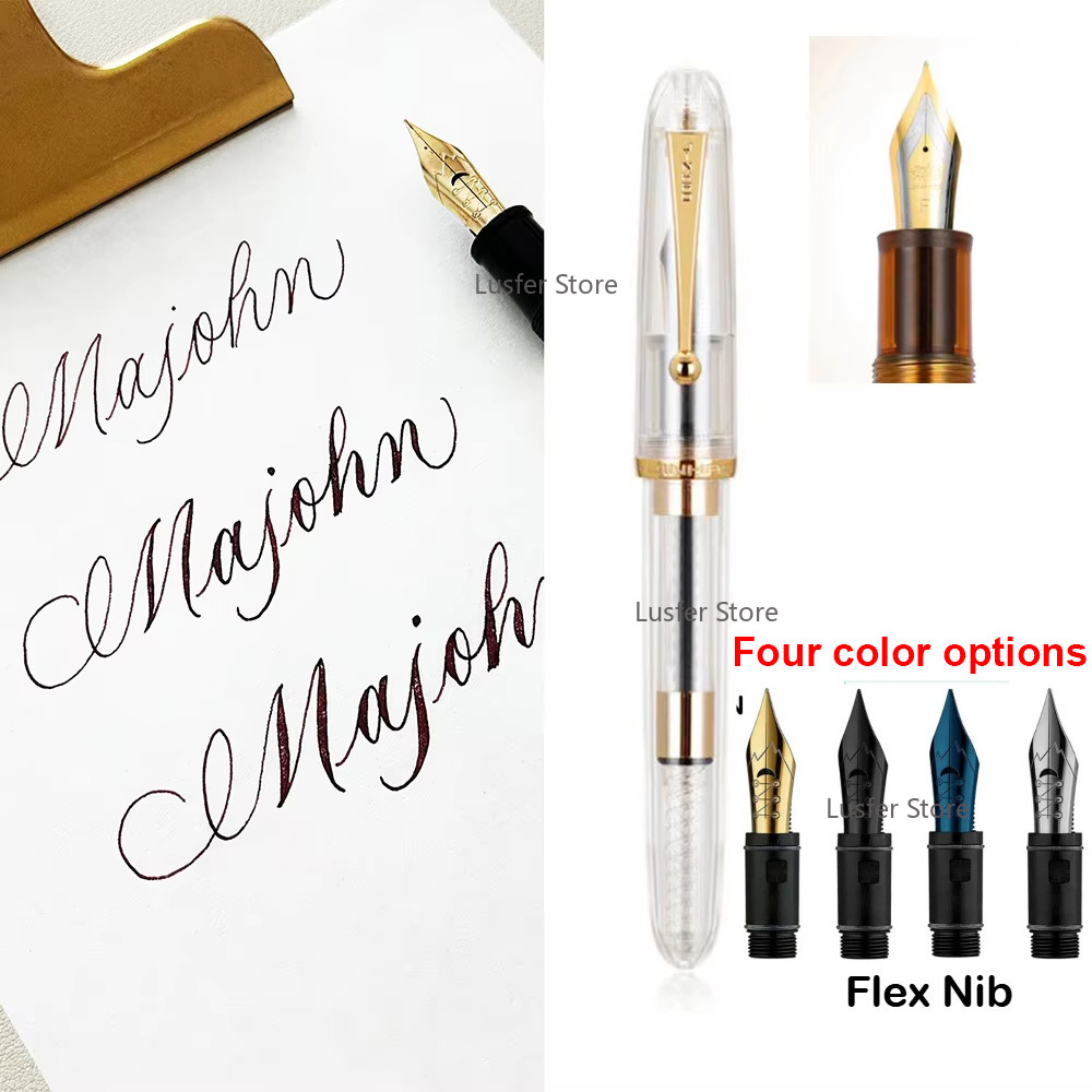 Лимитированная акриловая прозр – обзор и цена Fountain Pen Calligraphy Flex Nib