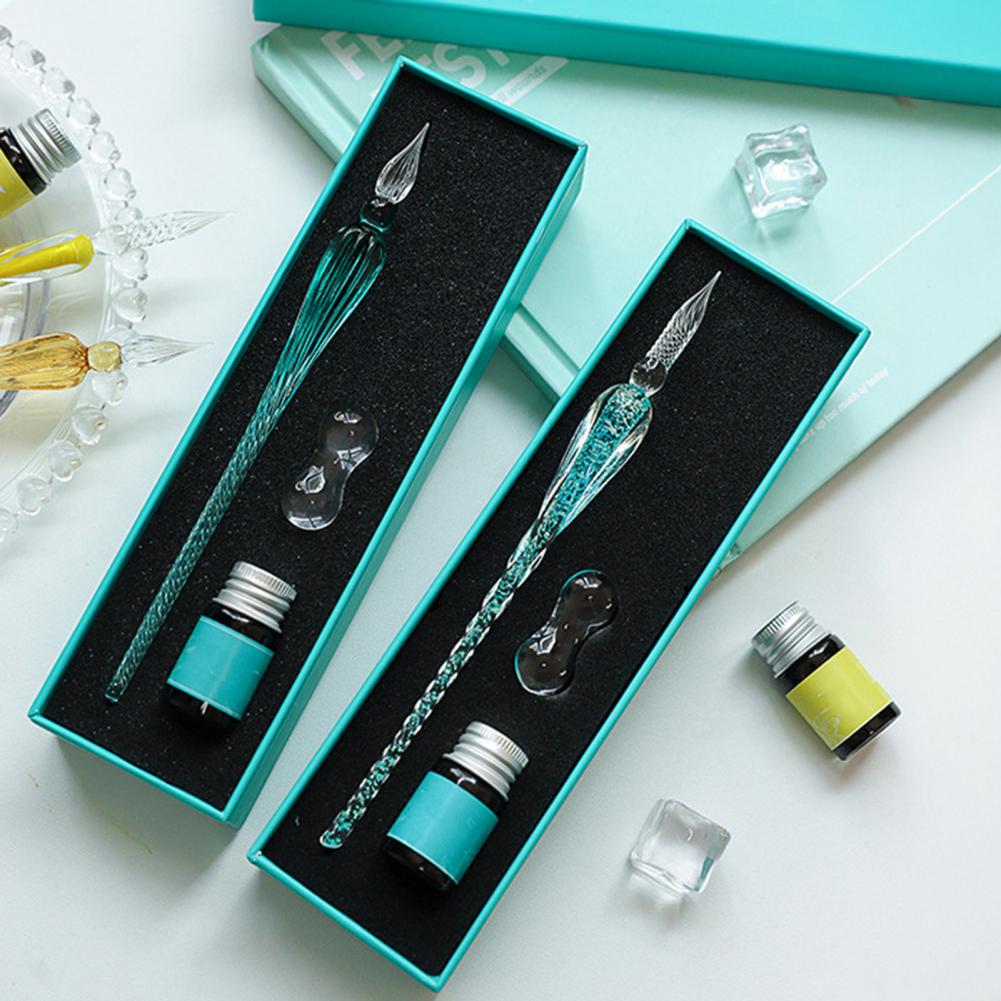 Набор стеклянных перьевых руче – обзор и цена Glass Dip Pen Calligraphy Ink Set