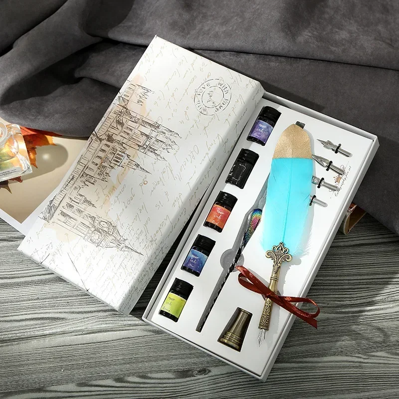 1 шт. стеклянная ручка с черни – обзор и цена Glass Dip Pen Calligraphy Ink Set