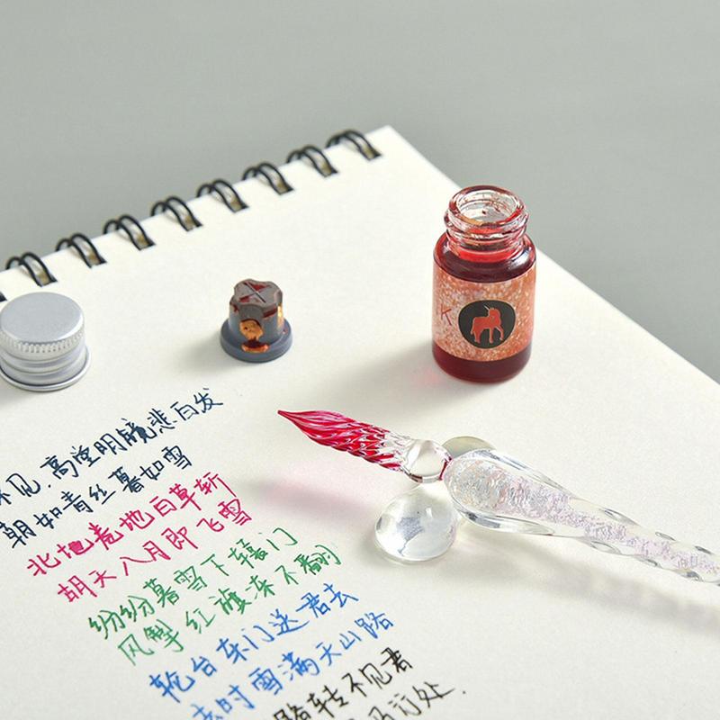 Набор стеклянных перьевых руче – обзор и цена Glass Dip Pen Calligraphy Ink Set