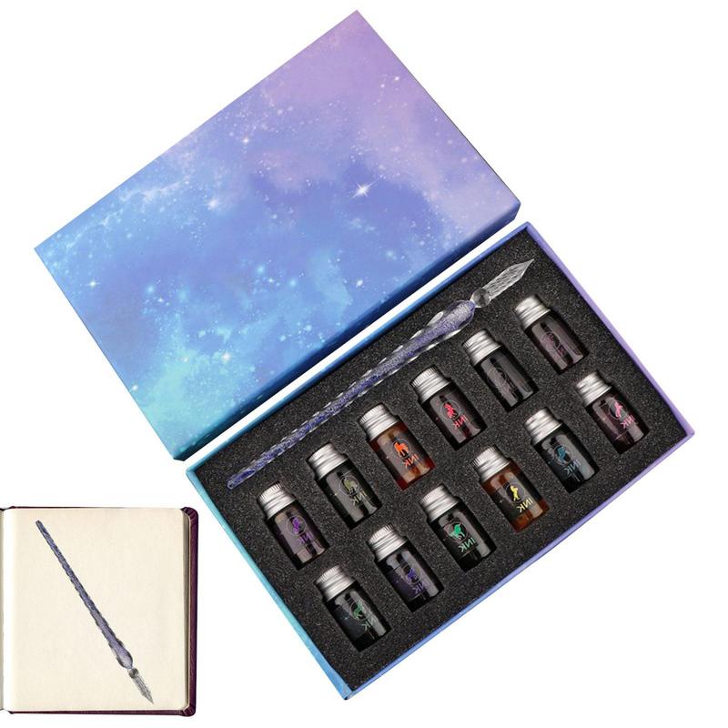 Набор стеклянных перьевых руче – обзор и цена Glass Dip Pen Calligraphy Ink Set