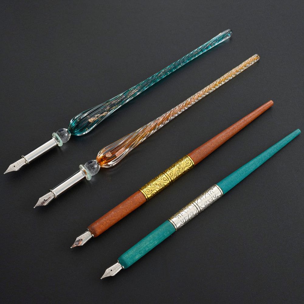Современный набор стеклянных п – обзор и цена Glass Dip Pen Calligraphy Ink Set
