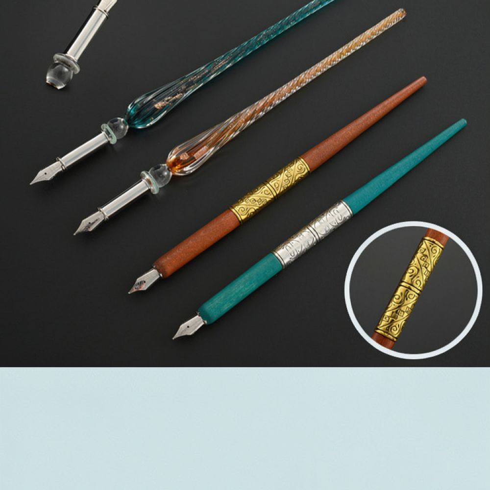 Современный набор стеклянных п – обзор и цена Glass Dip Pen Calligraphy Ink Set