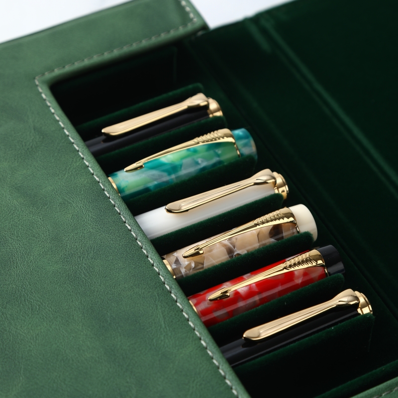 Роскошный чехол для перьевой р – обзор и цена Leather Fountain Pen Case 3 Slots Pouch