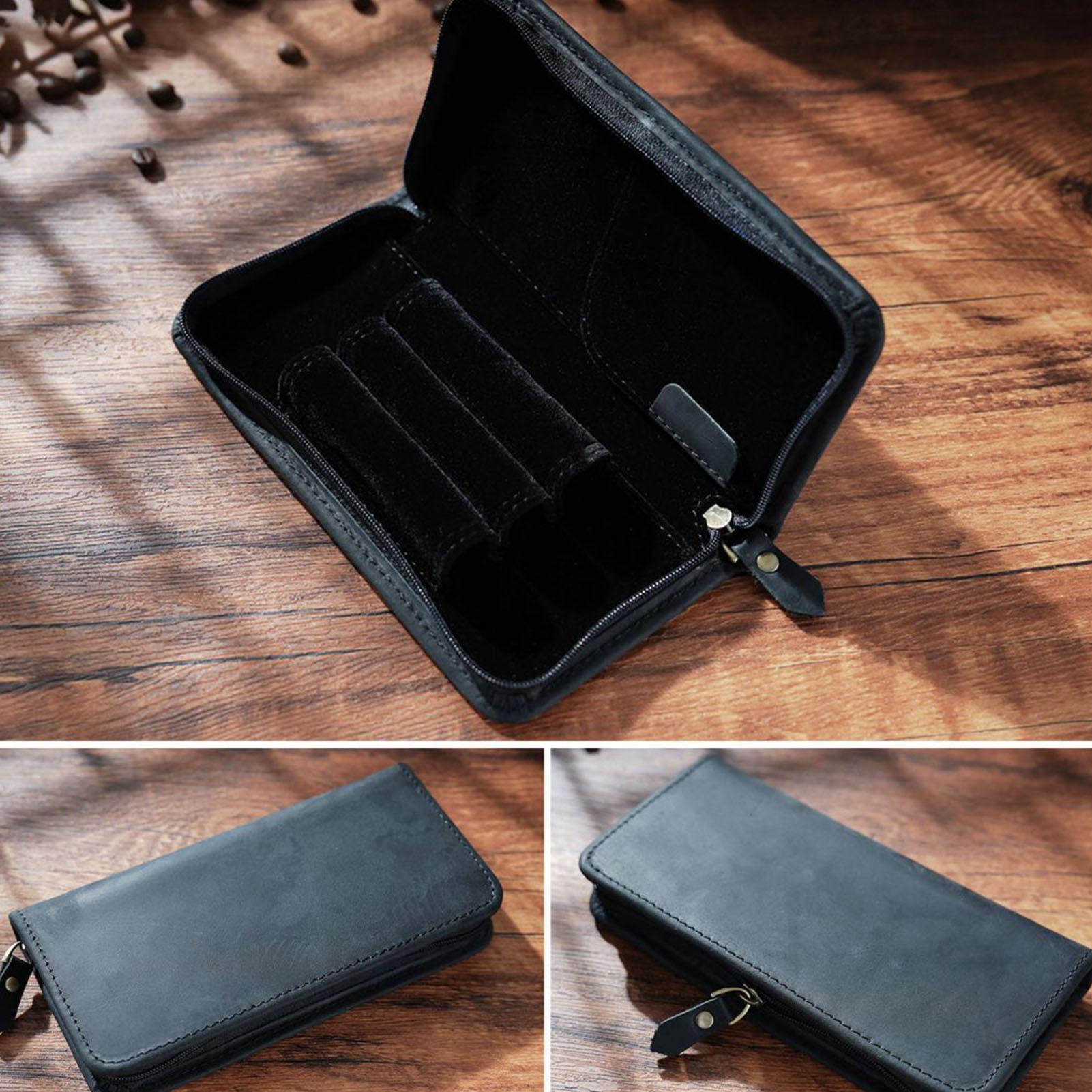 Кожаный чехол для ручек на 3 с – обзор и цена Leather Fountain Pen Case 3 Slots Pouch