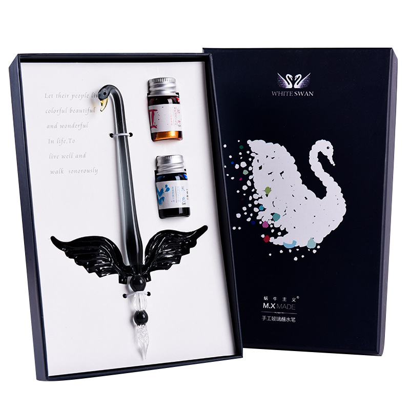 Креативный набор стеклянных ру – обзор и цена Glass Dip Pen Calligraphy Ink Set