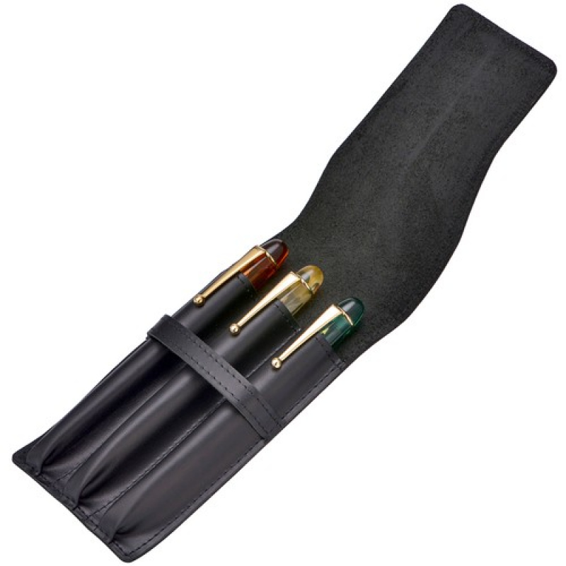 A + 3-слотовый винтажный кожан – обзор и цена Leather Fountain Pen Case 3 Slots Pouch