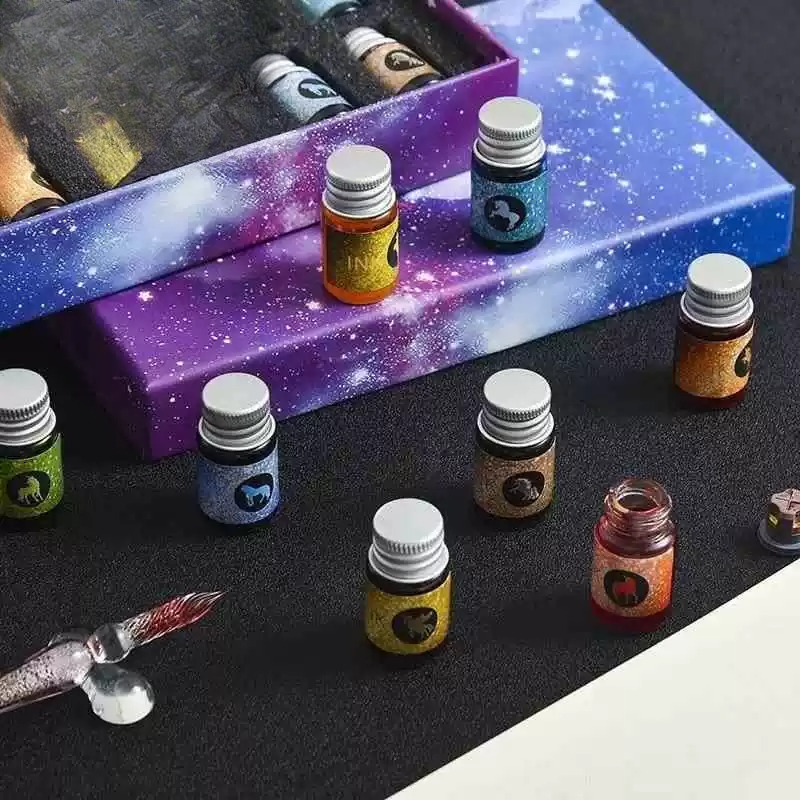 Набор для письма с пером в ром – обзор и цена Glass Dip Pen Calligraphy Ink Set