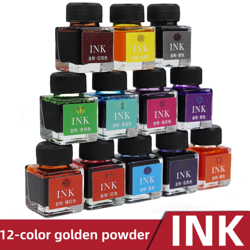 Набор из 12 цветных перьевых р – обзор и цена Glass Dip Pen Calligraphy Ink Set
