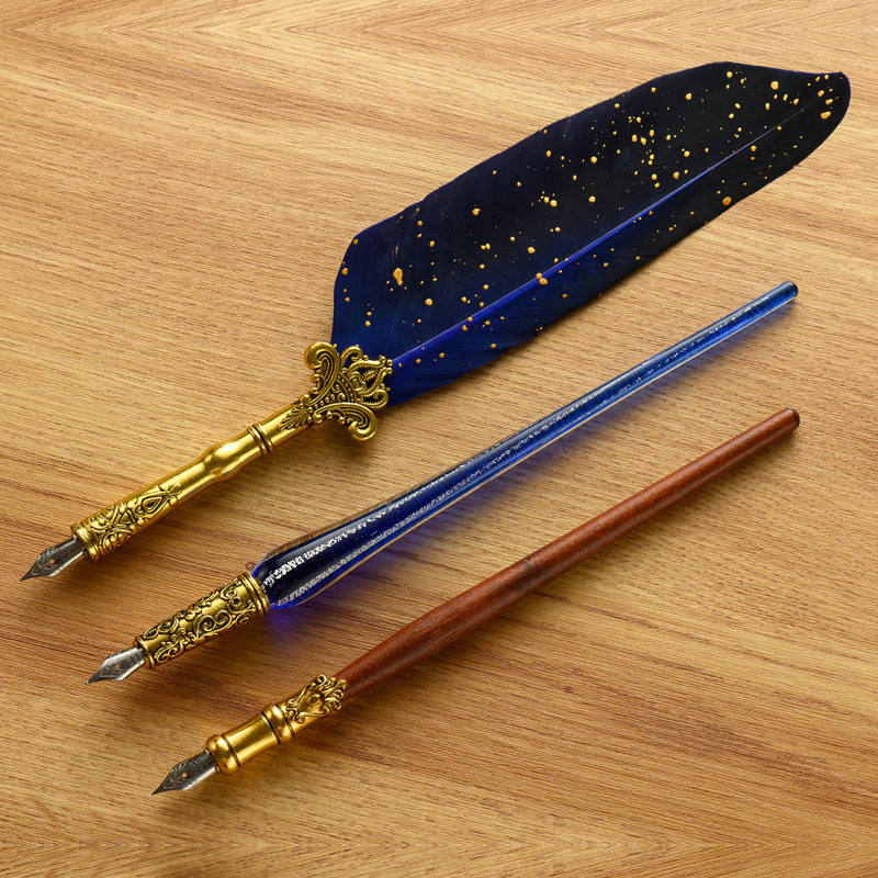 Классические стеклянные ручки, – обзор и цена Glass Dip Pen Calligraphy Ink Set