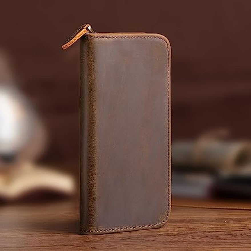 Винтажная кожаная перьевая руч – обзор и цена Leather Fountain Pen Case 3 Slots Pouch