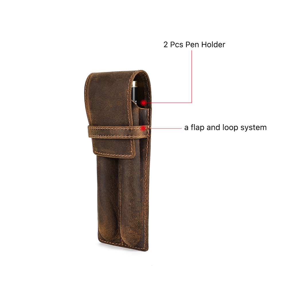 Роскошный винтажный мини-кошел – обзор и цена Leather Fountain Pen Case 3 Slots Pouch