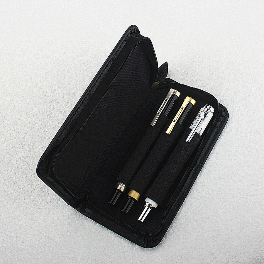 Футляр для перьевых ручек из и – обзор и цена Leather Fountain Pen Case 3 Slots Pouch