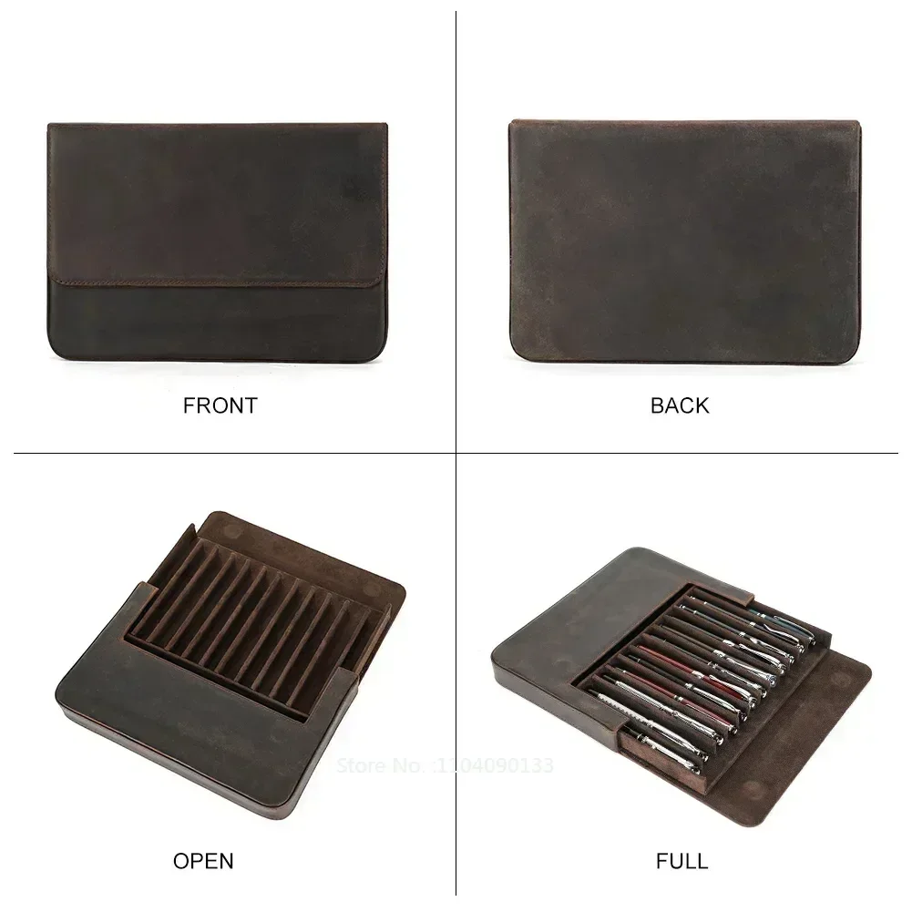 Элитный футляр для ручек из на – обзор и цена Leather Fountain Pen Case 3 Slots Pouch